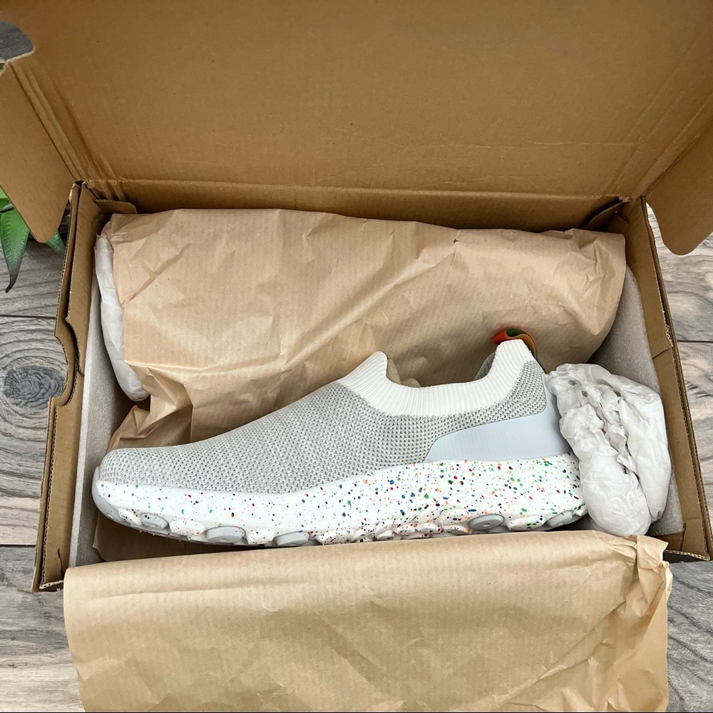 NIB Merrell Cloud Moc Knit Slip On Sneakers Shoes Confetti Pride Mens 10M 44 - Picture 9 of 12